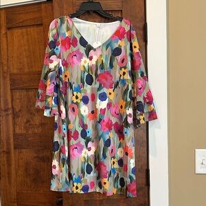 Floral Multicolor Women's Dress